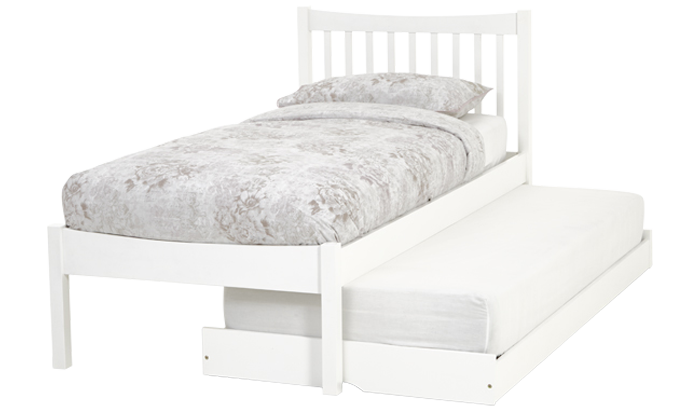 Single Guest Bed in White