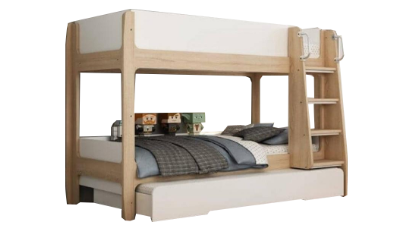 527 Trio Bunk Bed With Pull Out Trundle