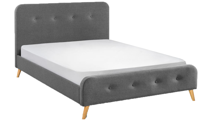 Kingsize Curved Retro Buttoned Bed