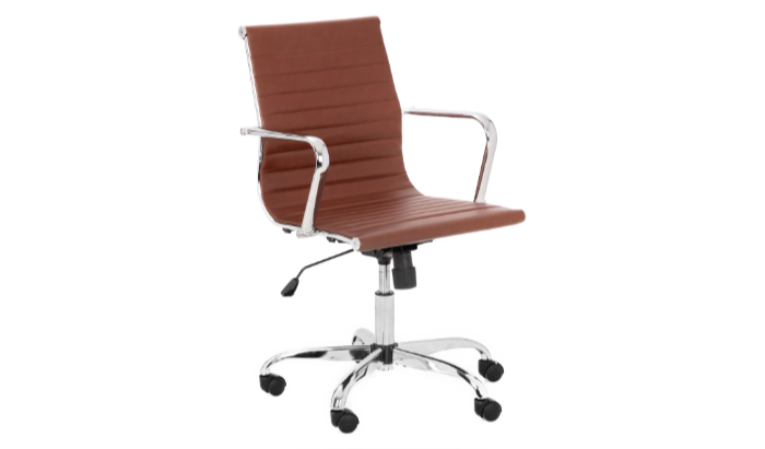 Brown & Chrome Office Chair