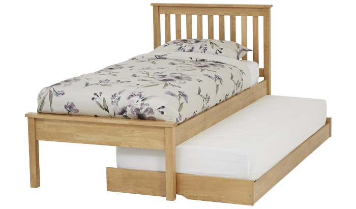 Single Guest Bed in Honey Oak