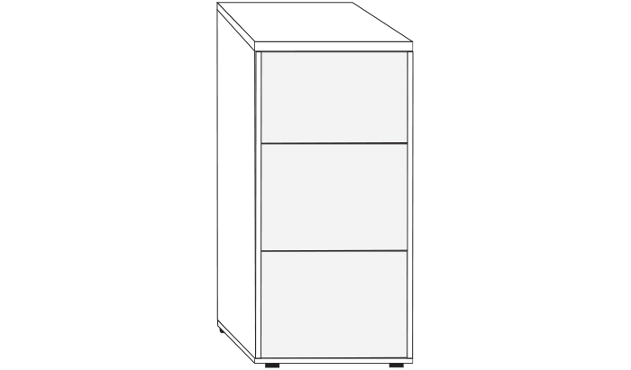 3 Drawer Tall Bedside