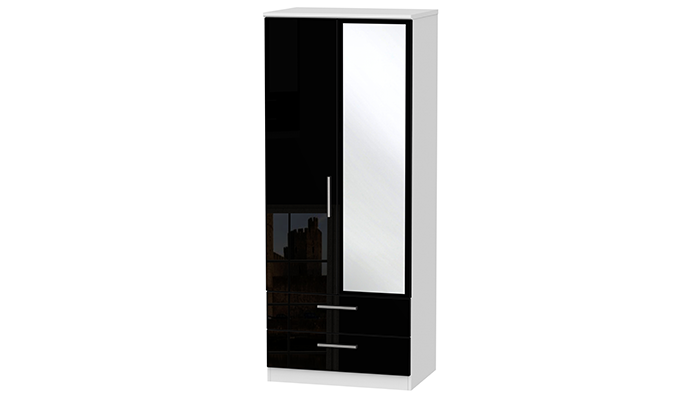 2ft6in 2 DRAWER MIRROR ROBE 