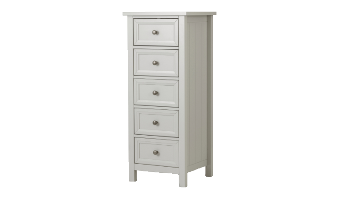 5 Drawer Tall Chest - Dove Grey