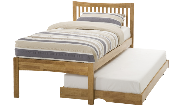 Single Guest Bed in Honey Oak