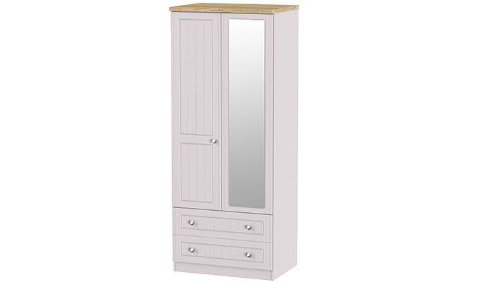 2ft6in 2 Drawer Mirror Robe 